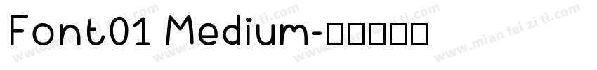 Font01 Medium字体转换
